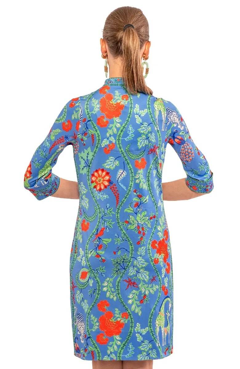 Mandarin Dress - Jungle Symphony Brights