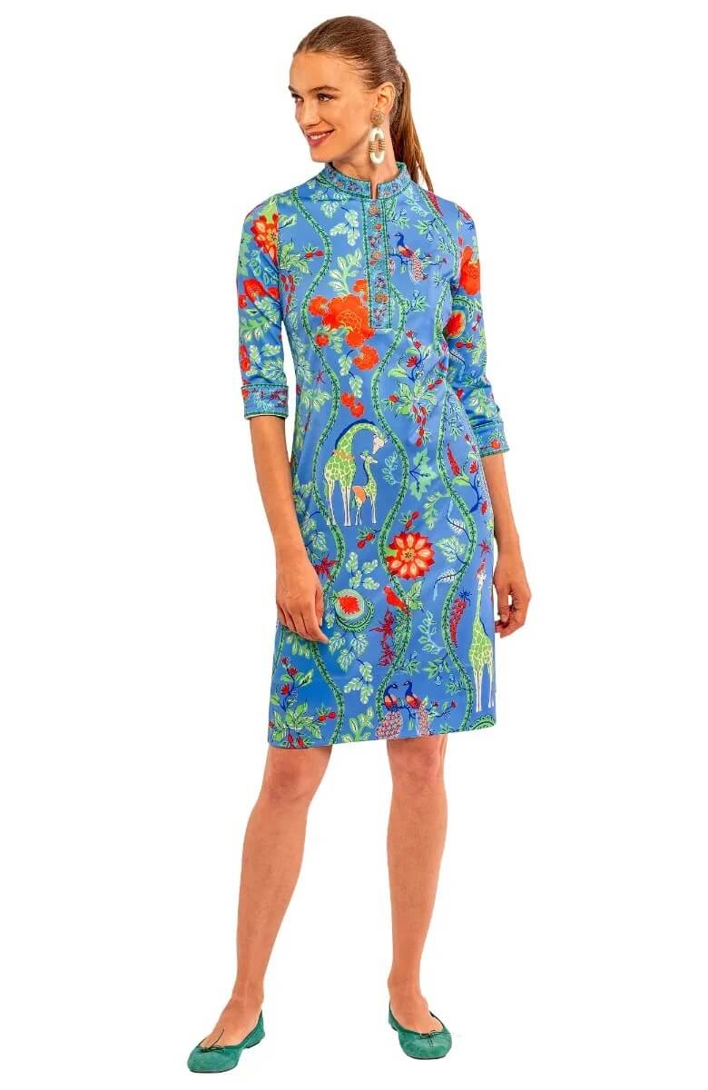 Mandarin Dress - Jungle Symphony Brights