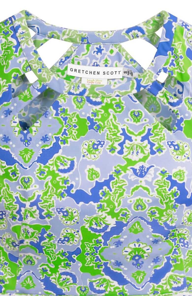 Jersey Peek A Boo Dress - Watteau Kelly Blue