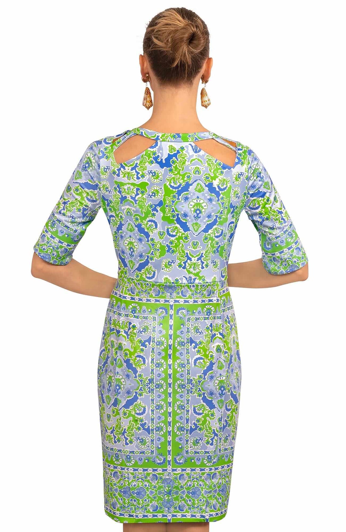 Jersey Peek A Boo Dress - Watteau Kelly Blue