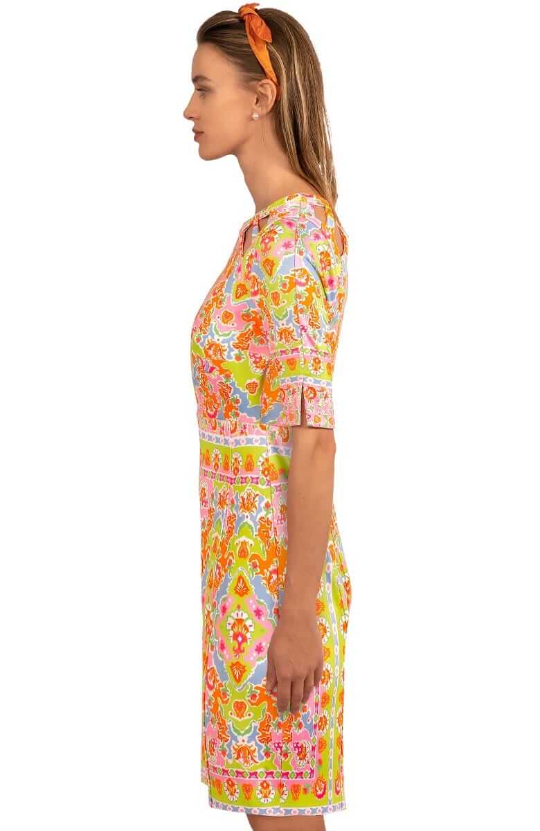 Jersey Peek A Boo Dress - Watteau Lime Pink