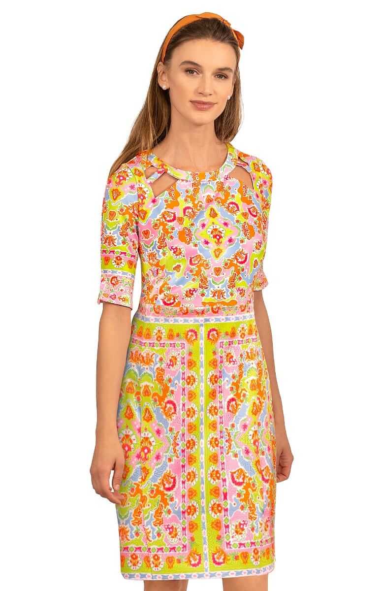 Jersey Peek A Boo Dress - Watteau Lime Pink