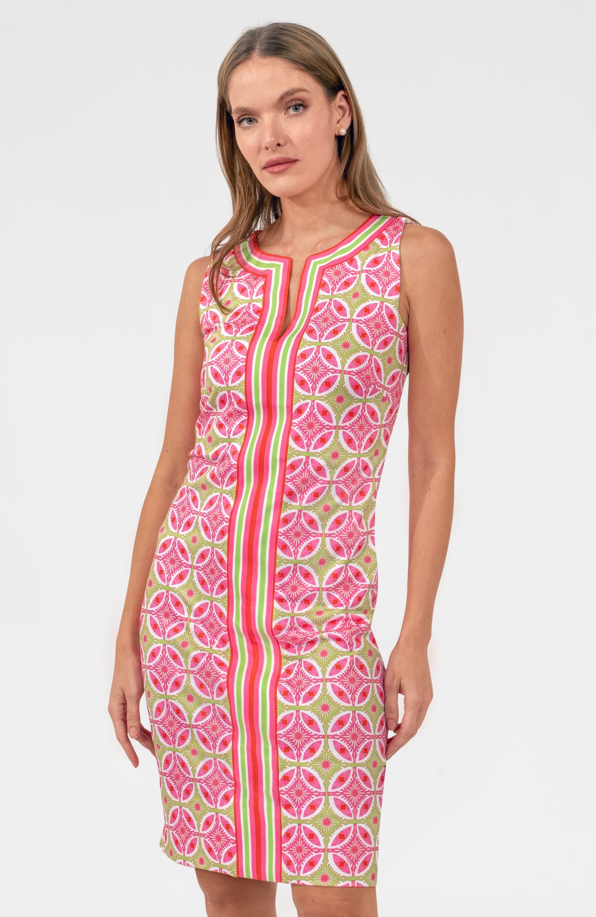 Plain Jane Dress - Smell The Roses Pink Lime