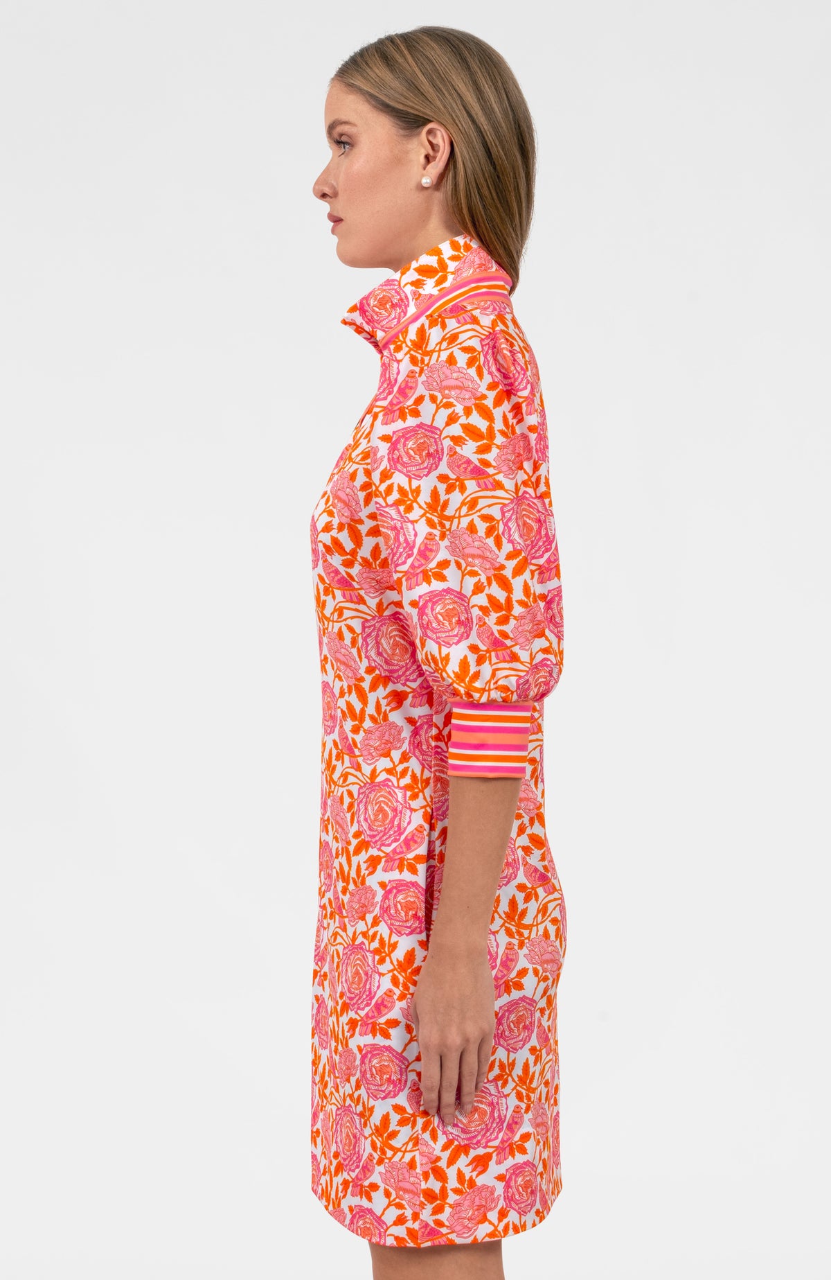 Swagger Dress - Smell The Roses Orange Pink