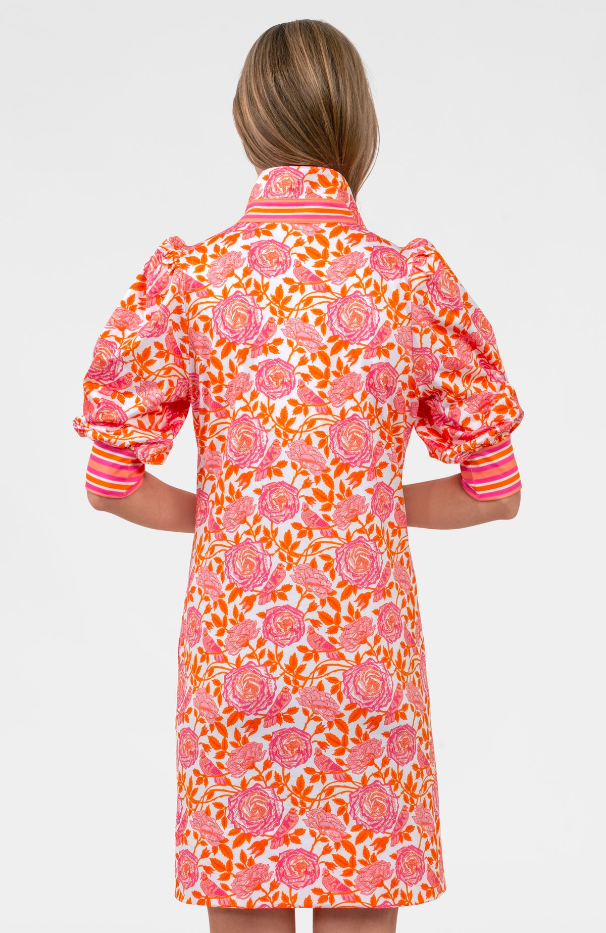 Swagger Dress - Smell The Roses Orange Pink