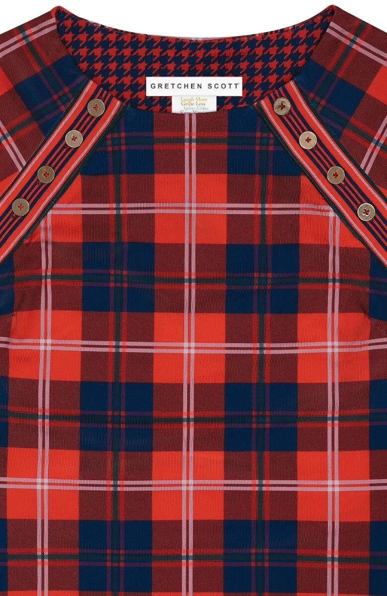 Button Up Buttercup Swing - Middleton Plaid Red