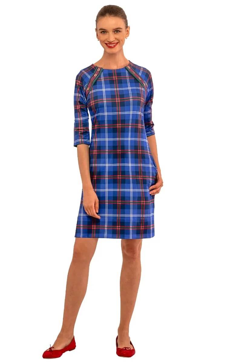 Button Up Buttercup Swing - Middleton Plaid Navy