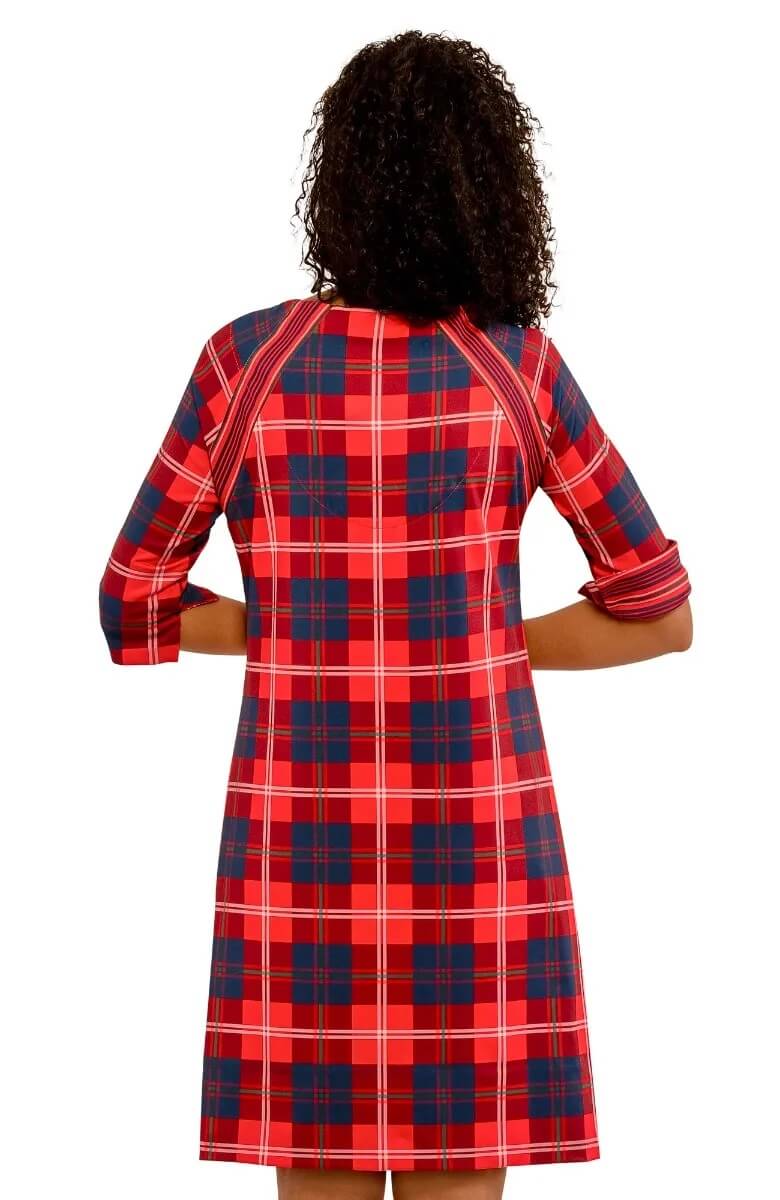 Button Up Buttercup Swing - Middleton Plaid Red