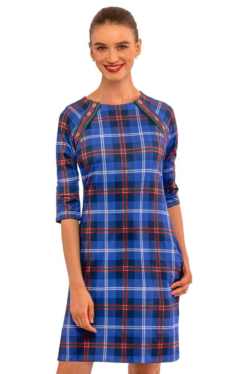 Button Up Buttercup Swing - Middleton Plaid Navy