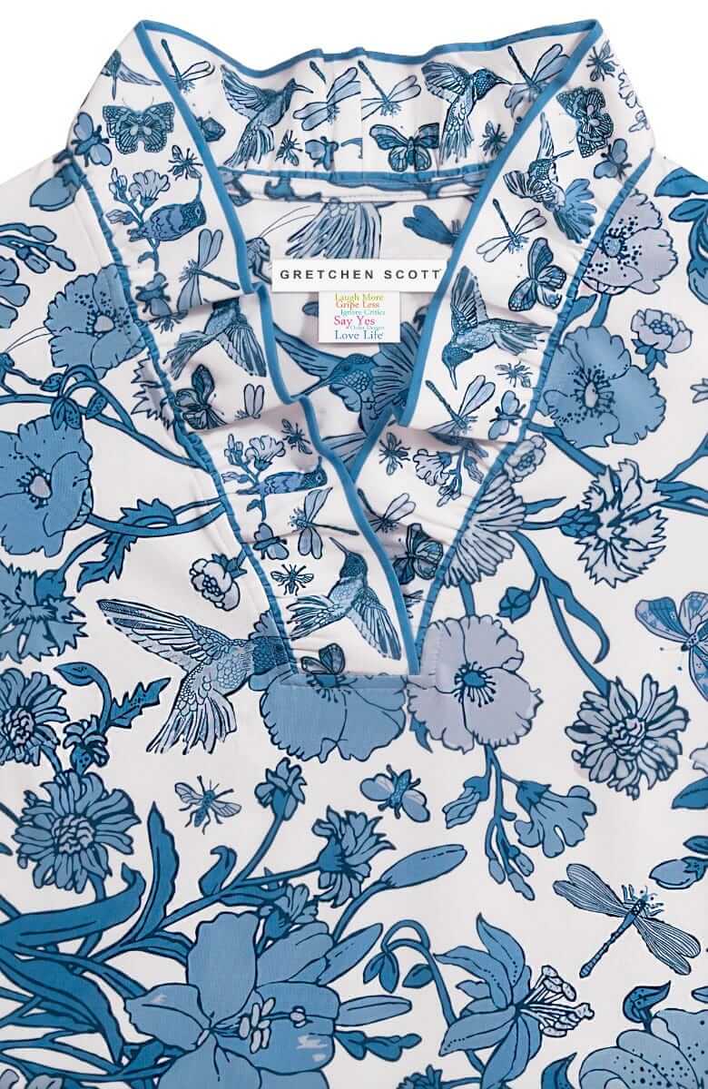 Jersey Ruffneck Dress - Birds &amp; The Bees - Final Sale Blues