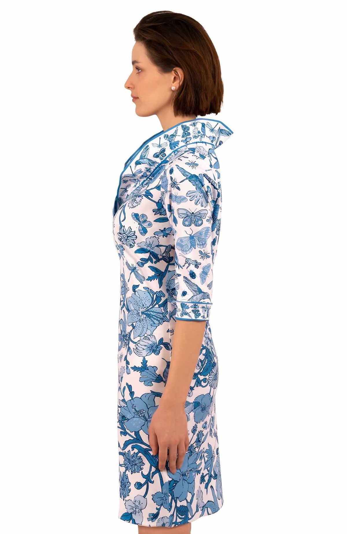 Jersey Ruffneck Dress - Birds &amp; The Bees - Final Sale Blues