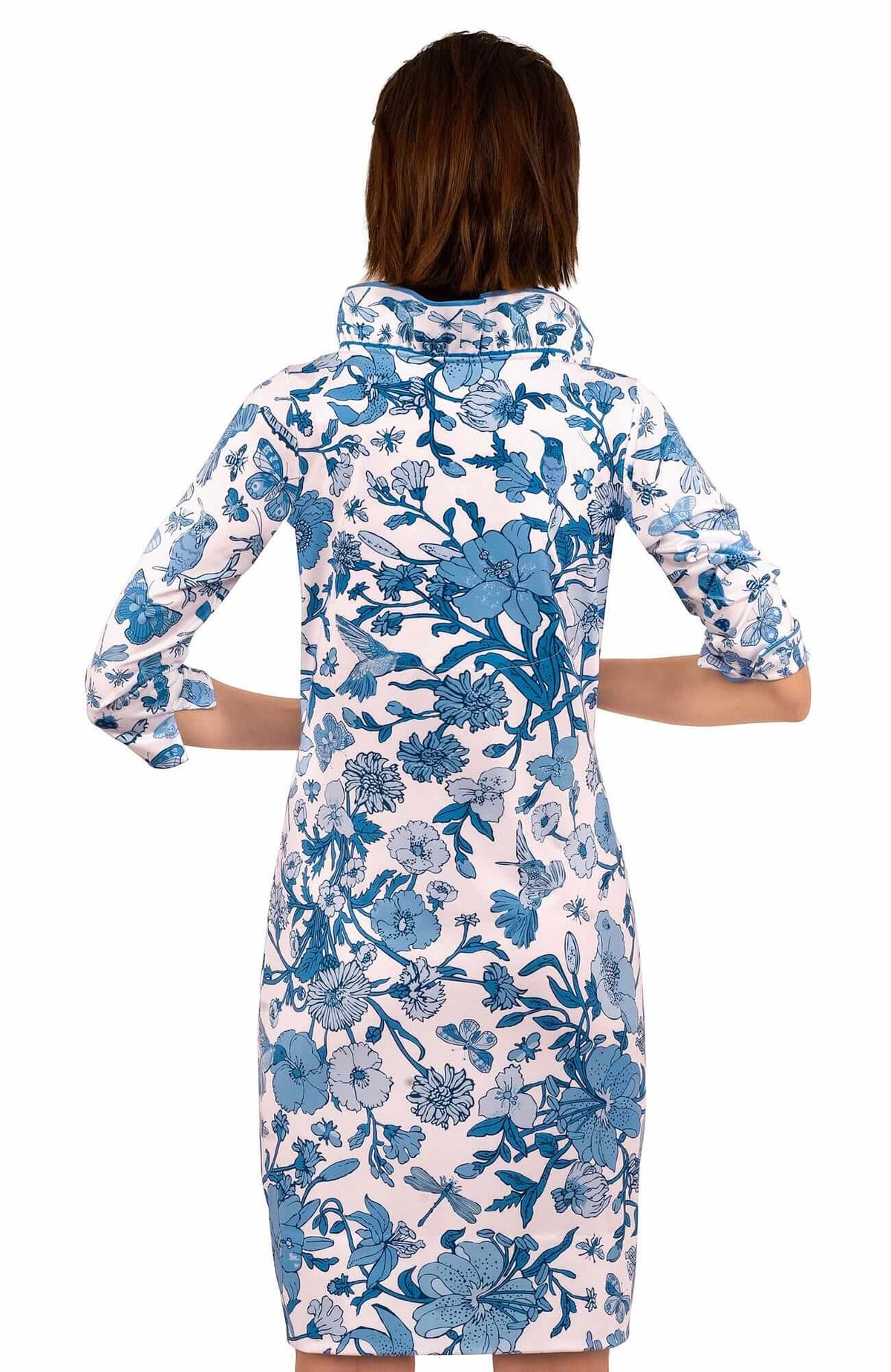 Jersey Ruffneck Dress - Birds &amp; The Bees - Final Sale Blues