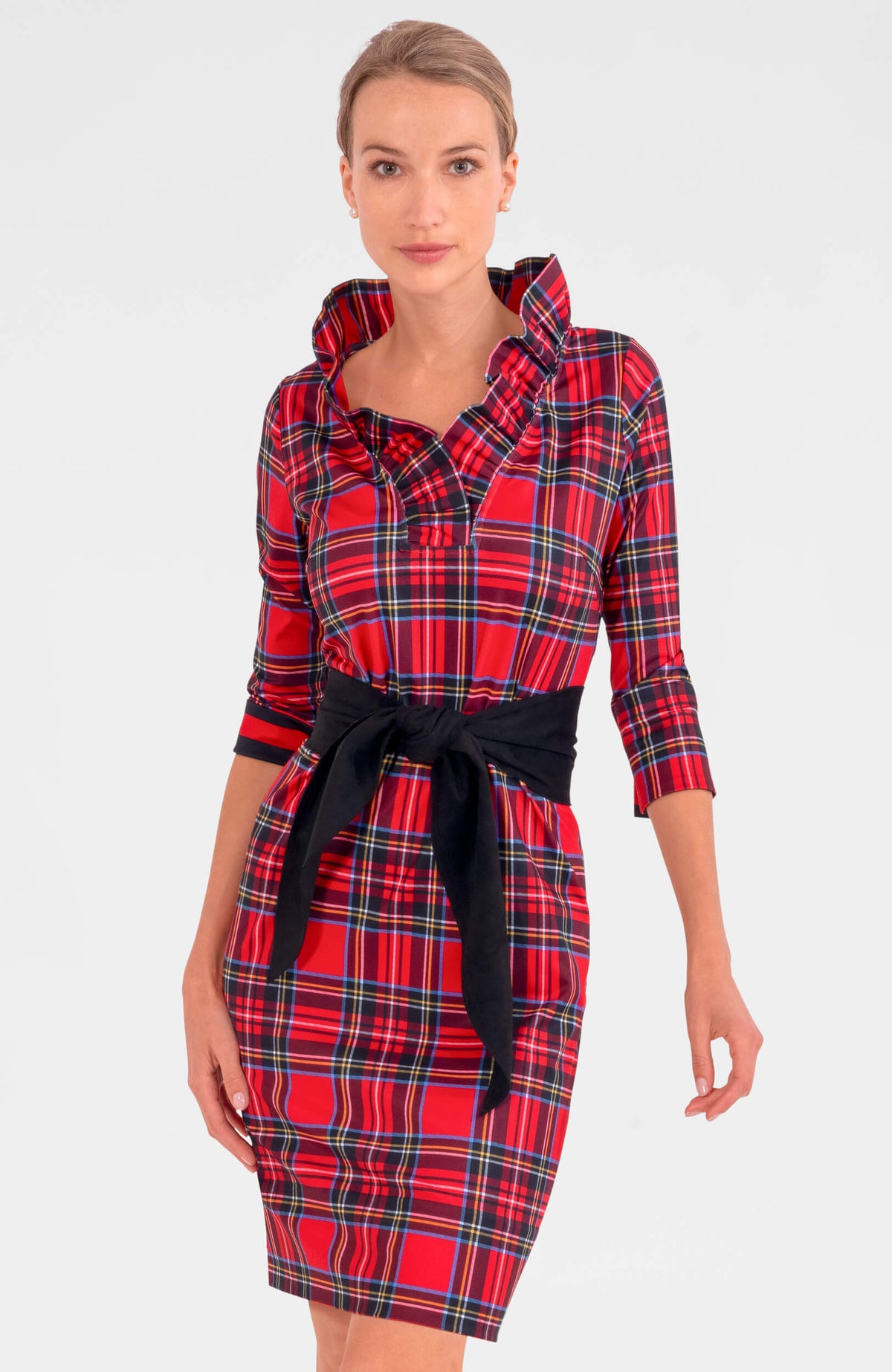 Ruffneck Dress - Duke of York Red Multi