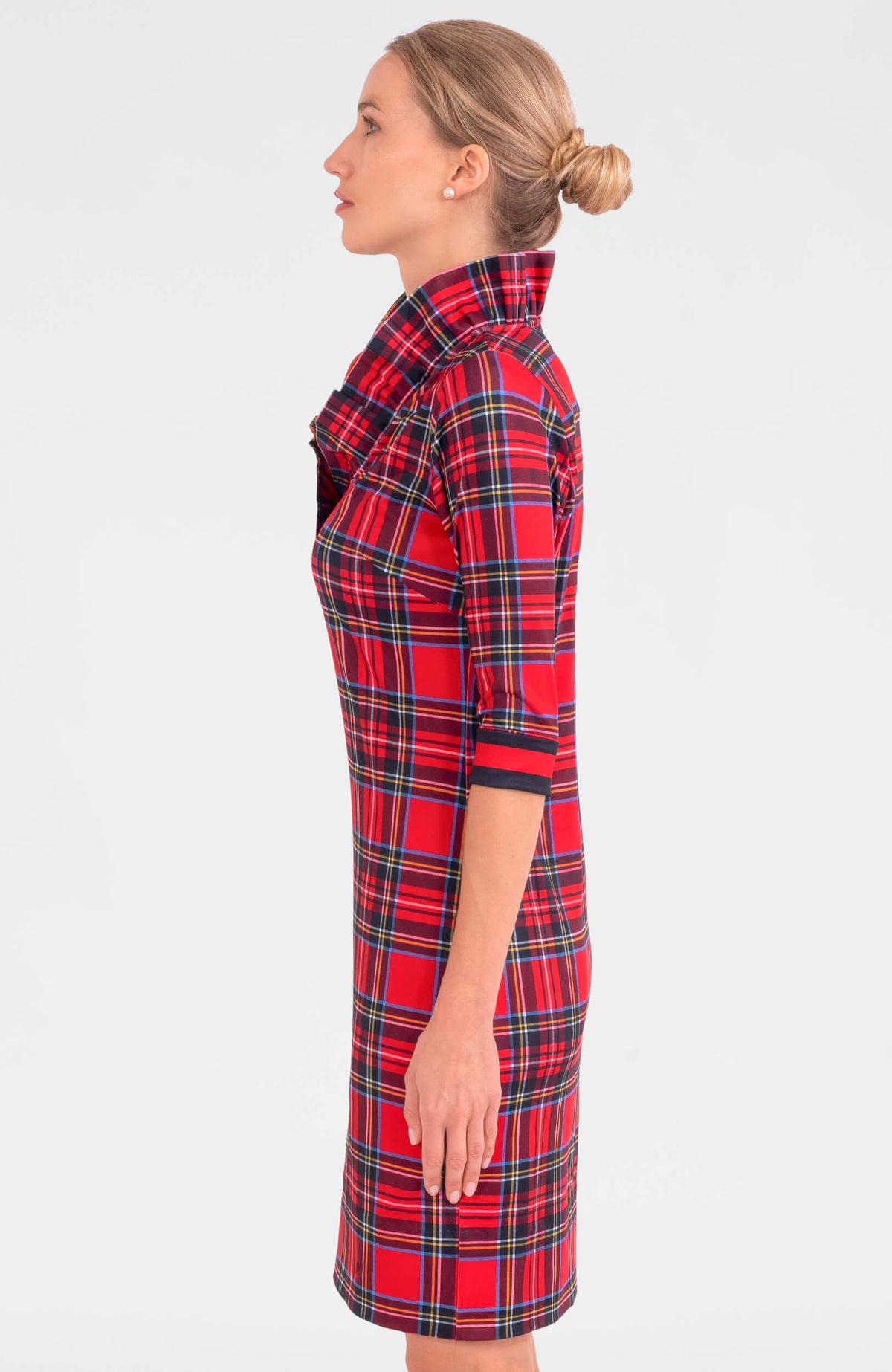 Ruffneck Dress - Duke of York Red Multi