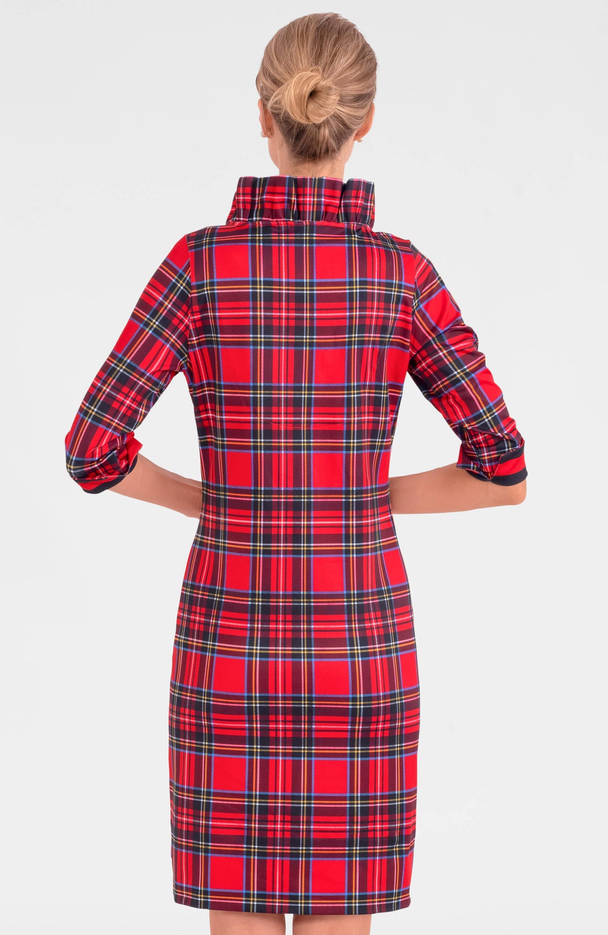 Ruffneck Dress - Duke of York Red Multi