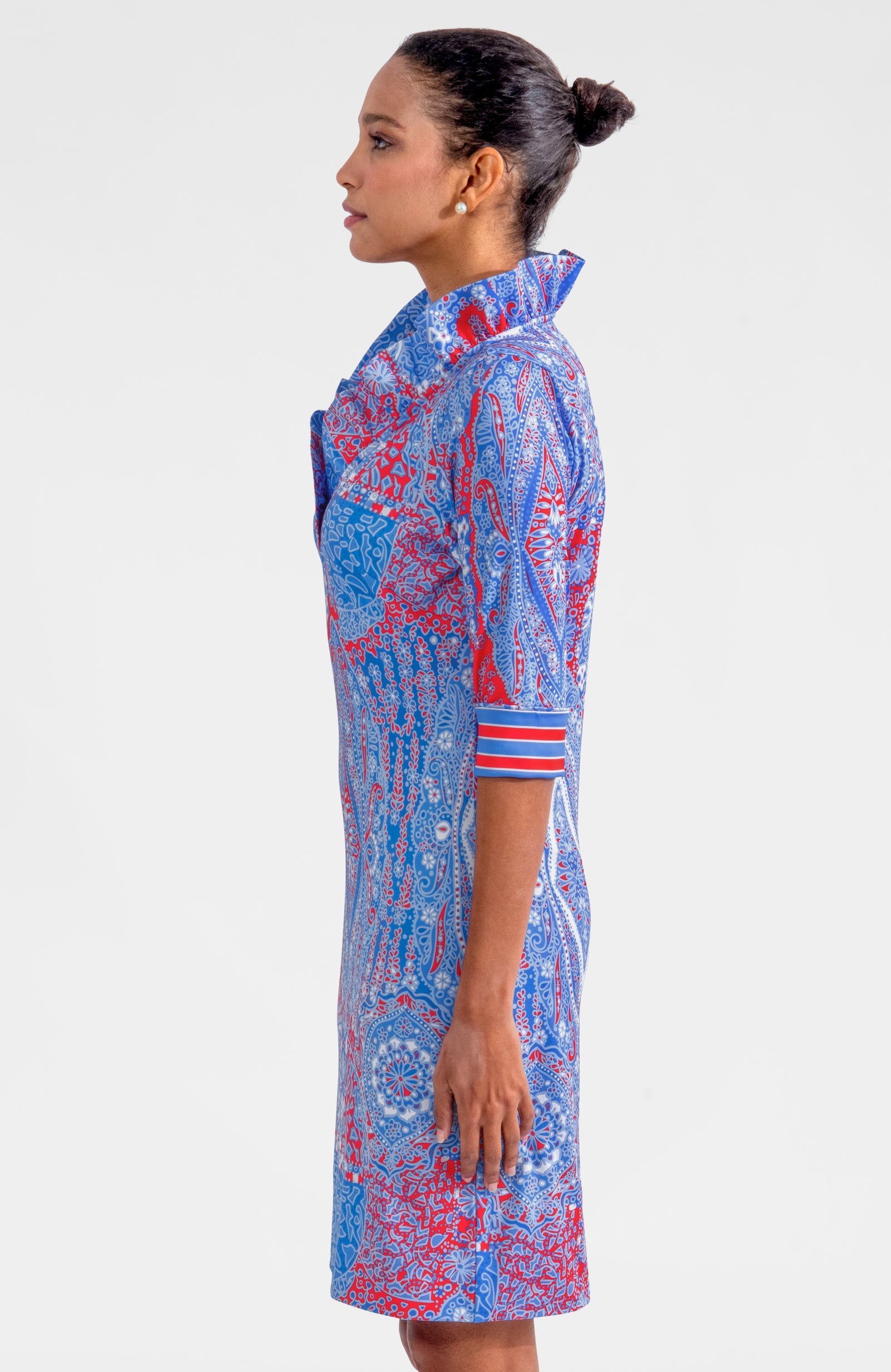 Ruffneck Dress - Grand Bazaar Blues