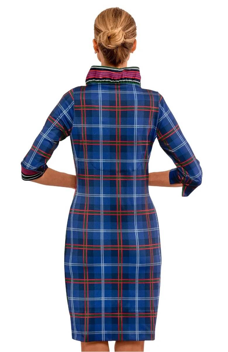 Ruffneck Dress - Middleton Plaid Navy