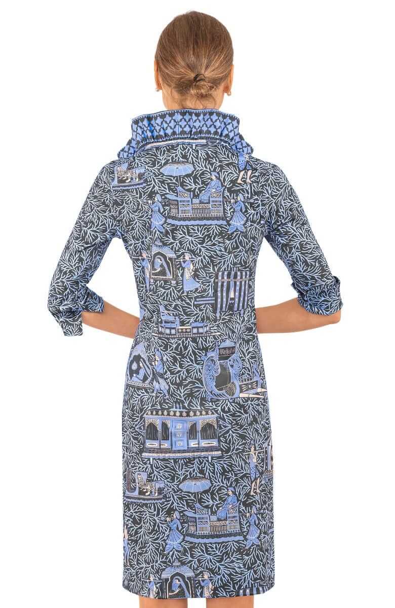 Ruffneck Dress - Palanquin Party Grey