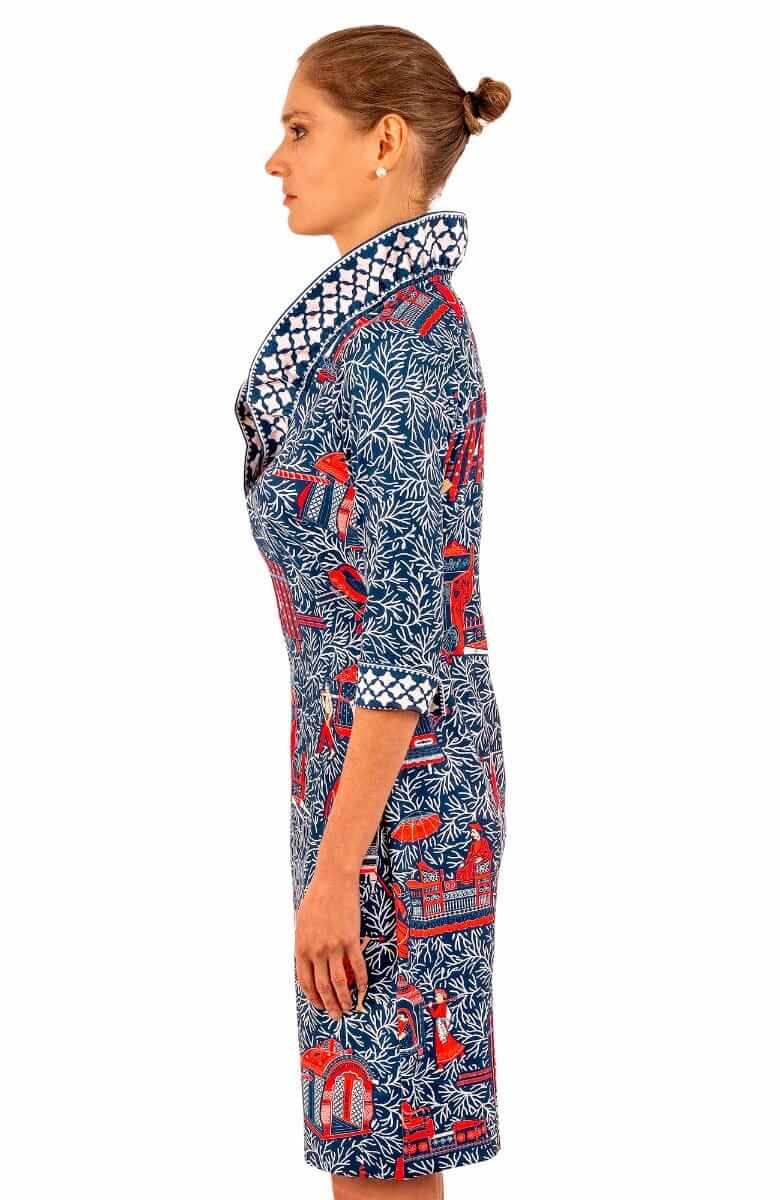 Ruffneck Dress - Palanquin Party Navy