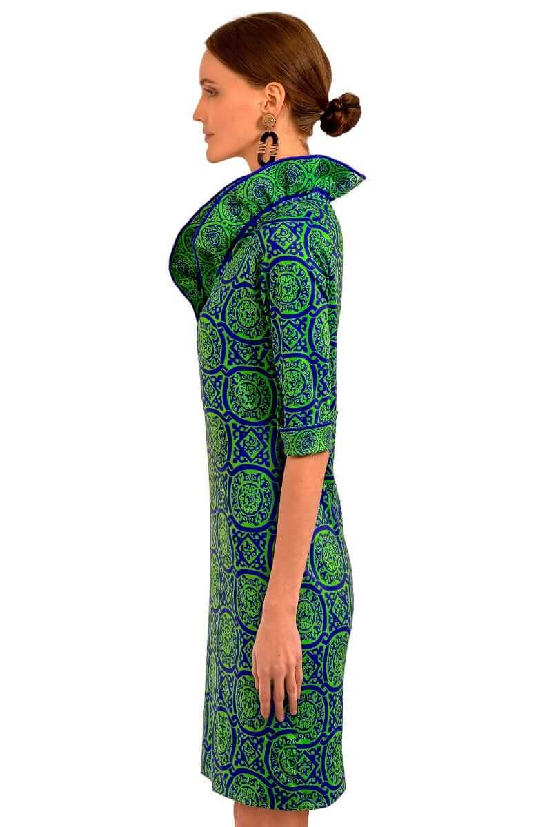 Ruffneck Dress - Sultan's Dining Room - Final Sale Royal Kelly