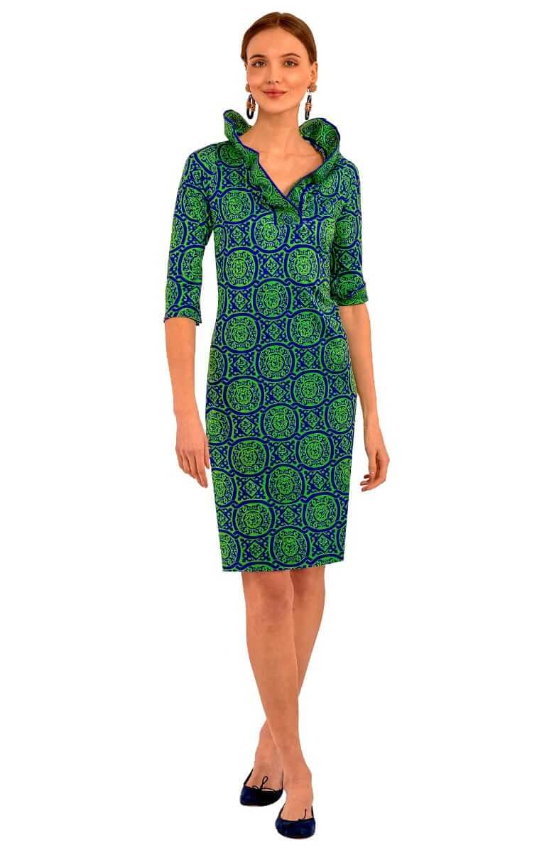 Ruffneck Dress - Sultan's Dining Room - Final Sale Royal Kelly