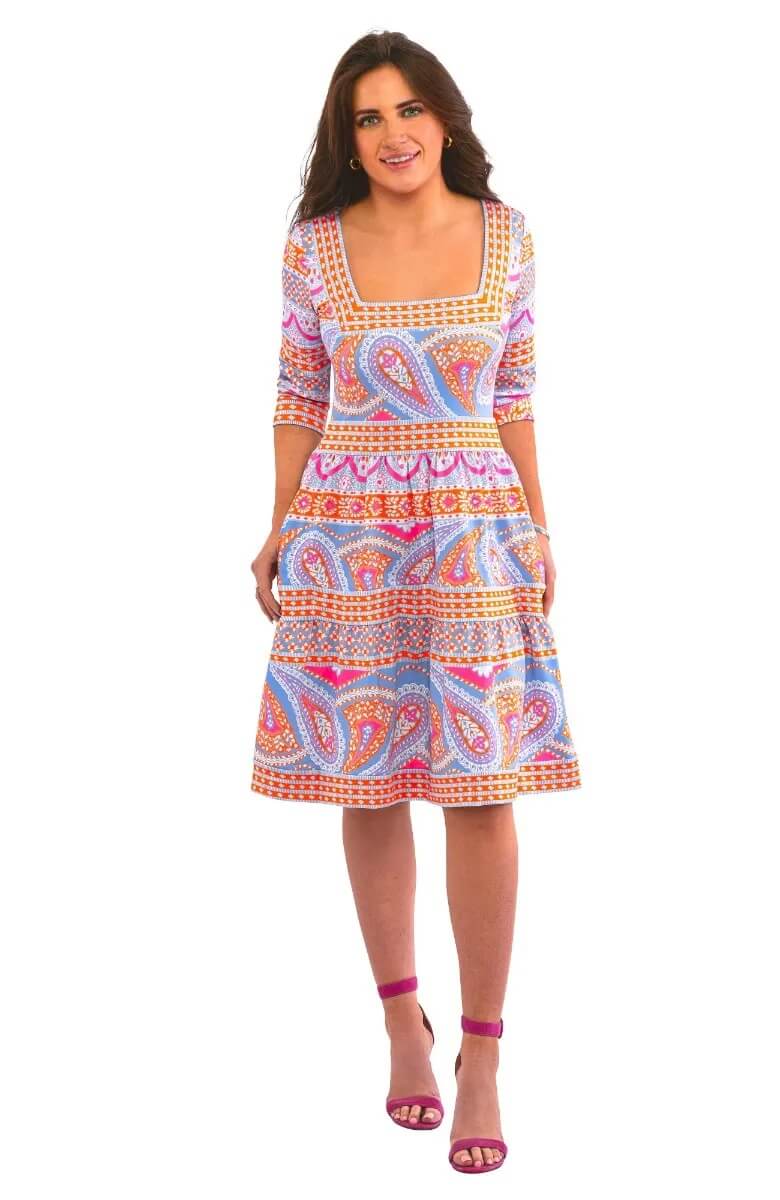 Square Dance Dress - Paisley Park Brights