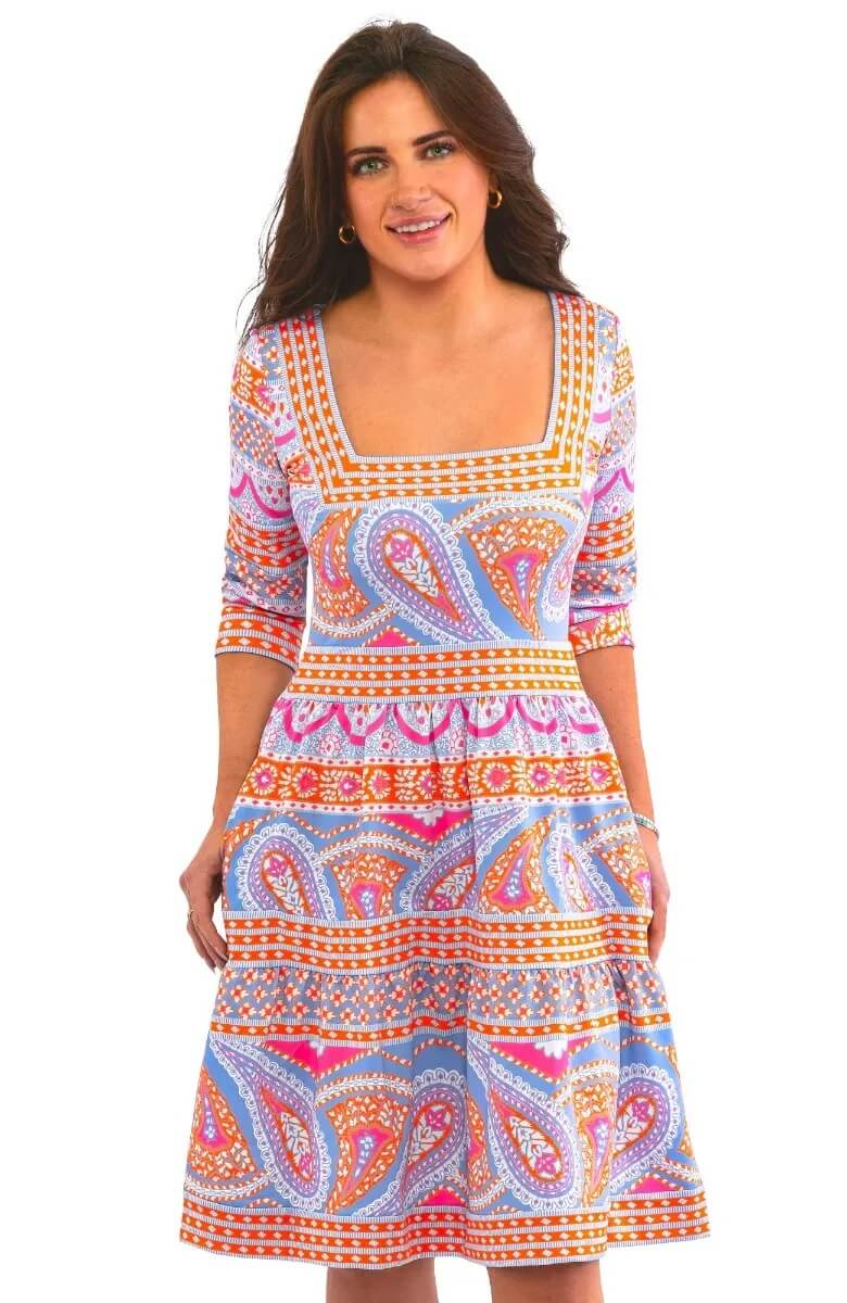 Square Dance Dress - Paisley Park Brights