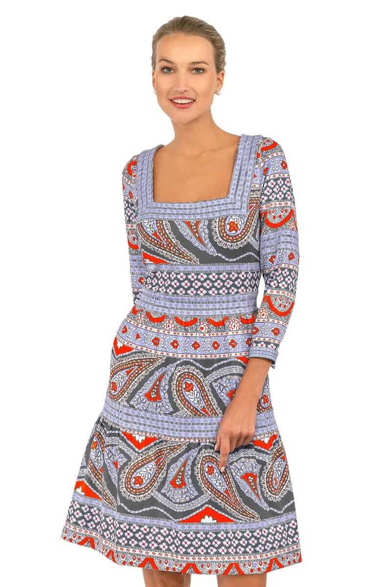 Square Dance Dress - Paisley Park - Final Sale Periwinkle