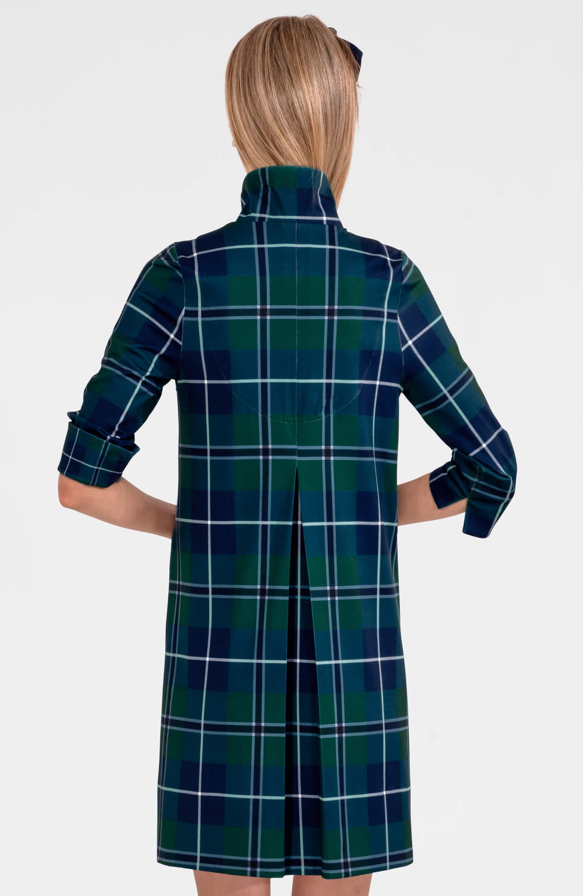 Gretchen Scott - Alli Dress - Melville Tartan - Green Multi - Image 3