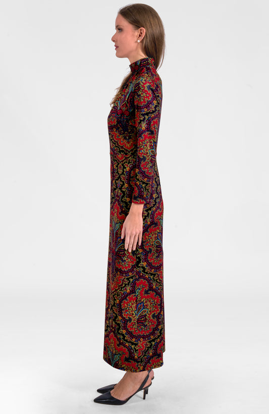 Scorching Hot Dress - Passion Paisley Black