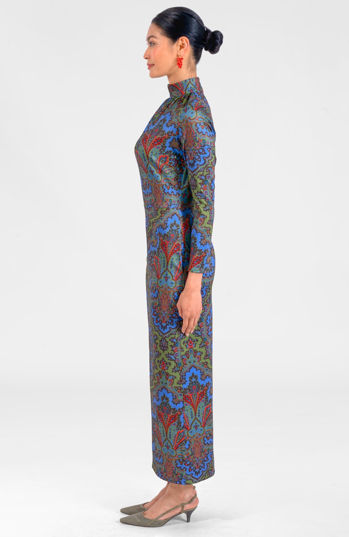 Scorching Hot Dress - Passion Paisley Olive