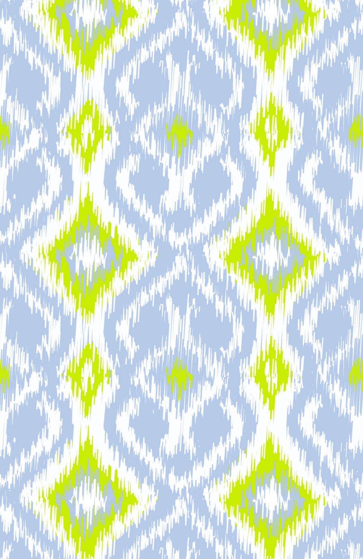 Jersey Split Neck Dress Kitt Ikat - Final Sale Periwinkle Lime