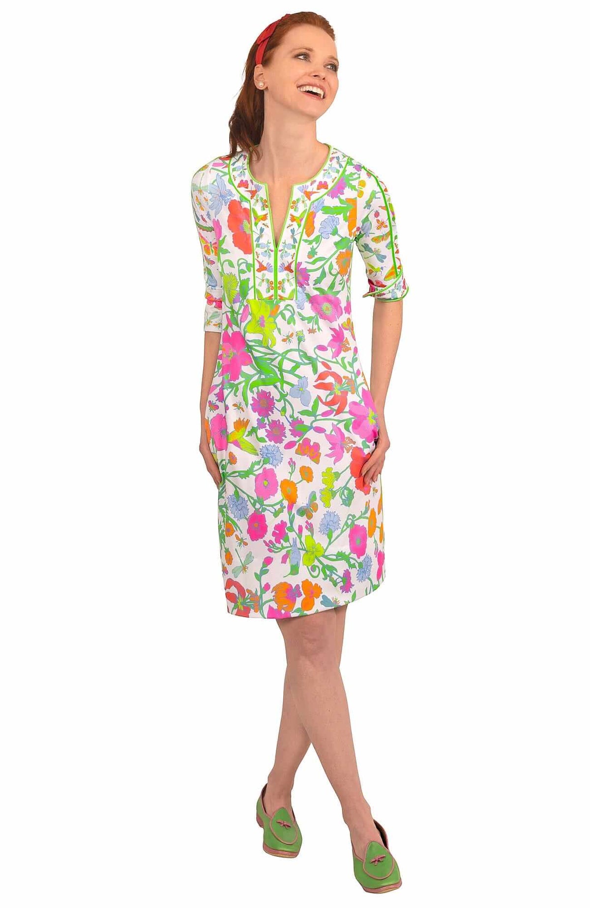 Jersey Swing Dress - Birds &amp; The Bees Brights