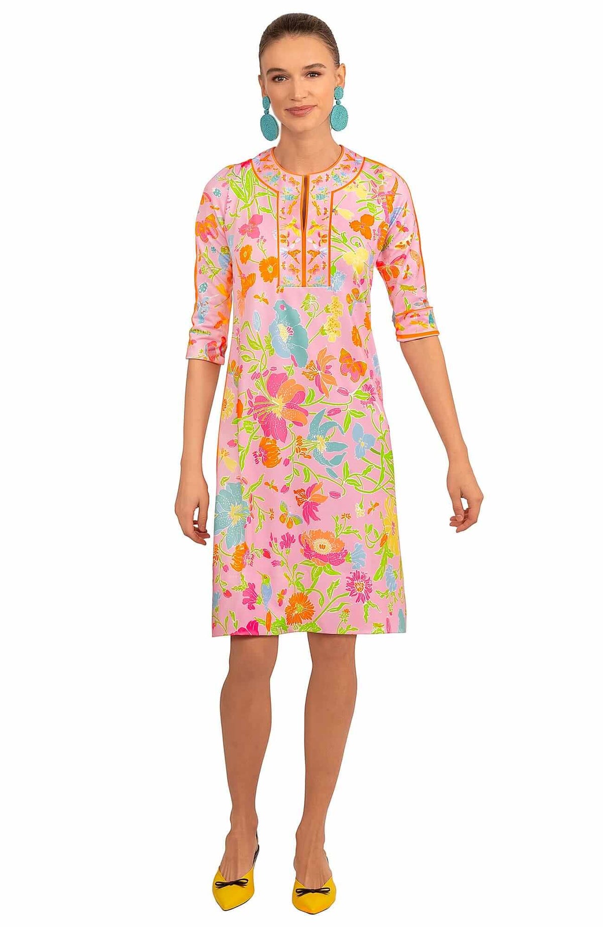 Jersey Swing Dress - Birds &amp; The Bees Pale Pink