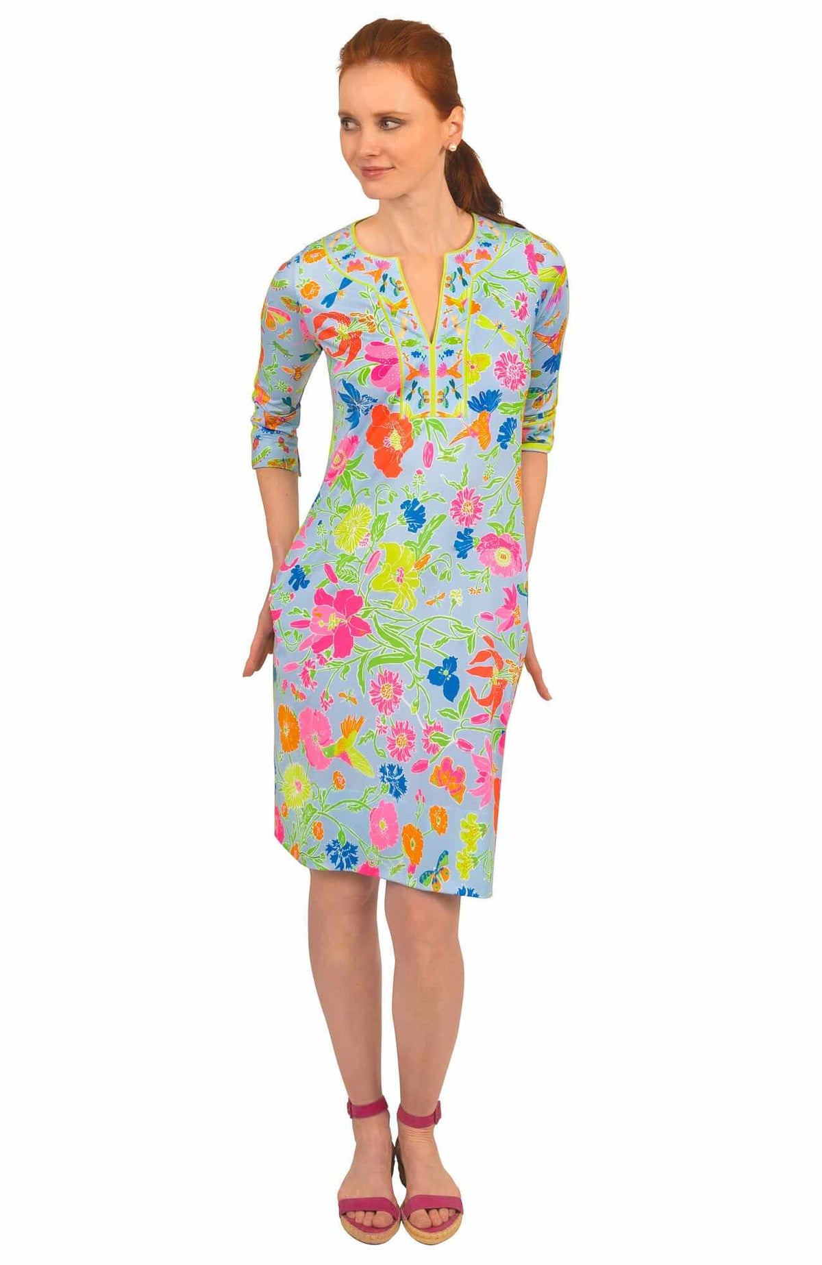 Jersey Swing Dress - Birds &amp; The Bees Periwinkle