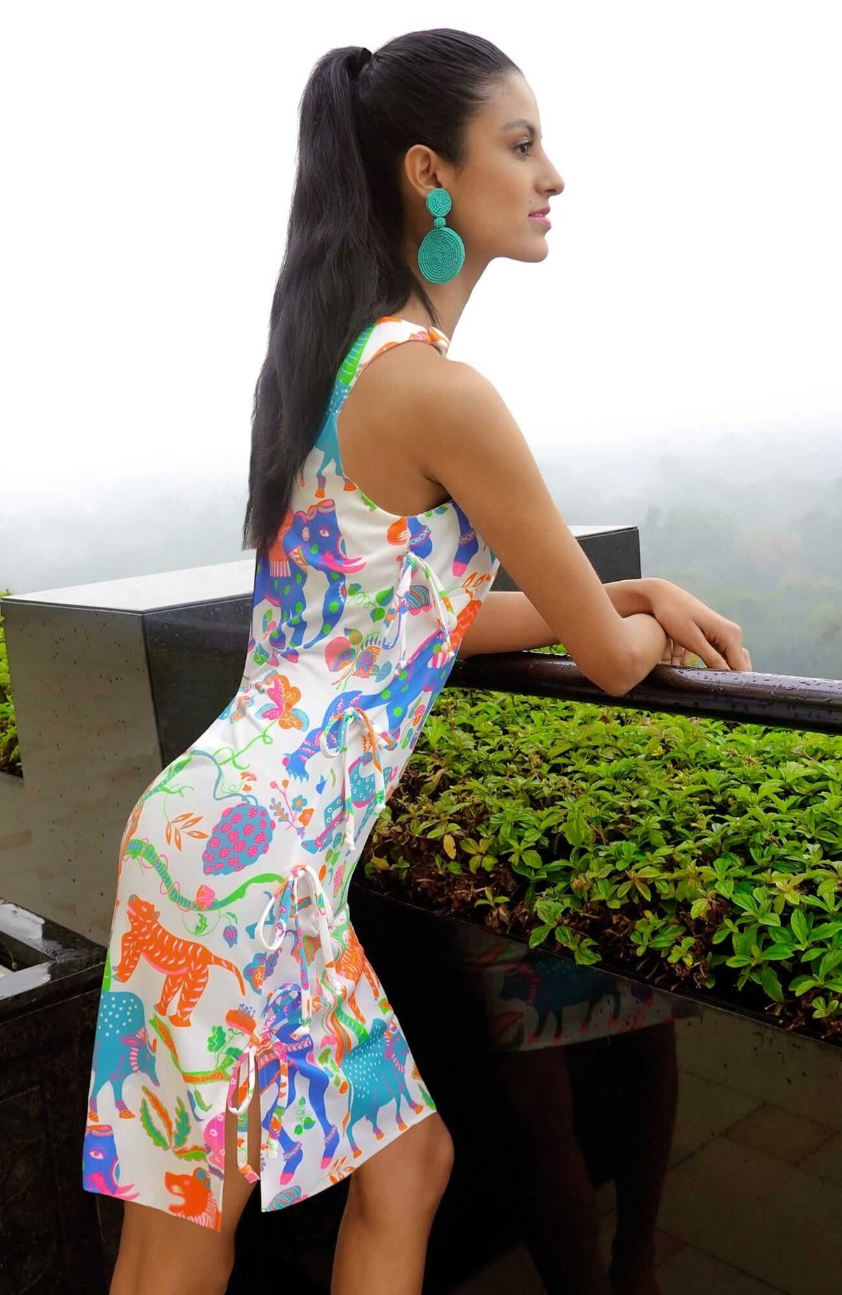 Side Tie Dress - Animal Kingdom - Final Sale Brights