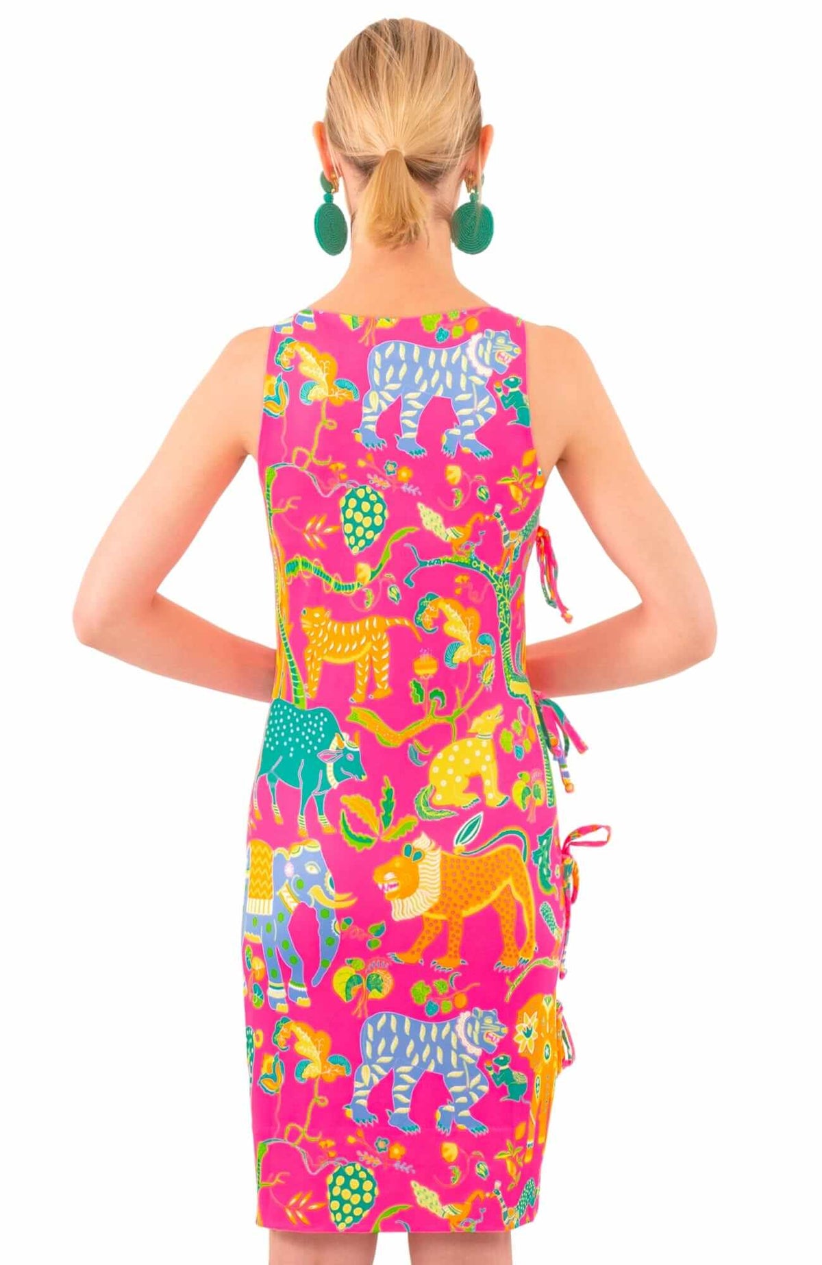 Side Tie Dress - Animal Kingdom - Final Sale Fuchsia