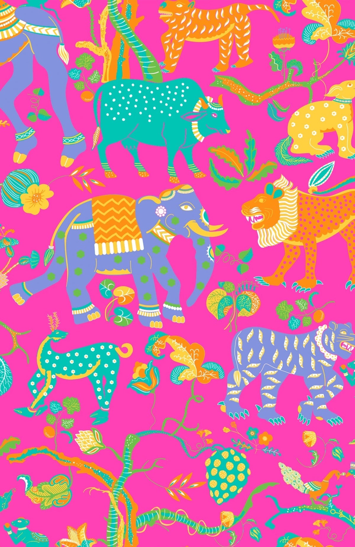 Side Tie Dress - Animal Kingdom - Final Sale Fuchsia