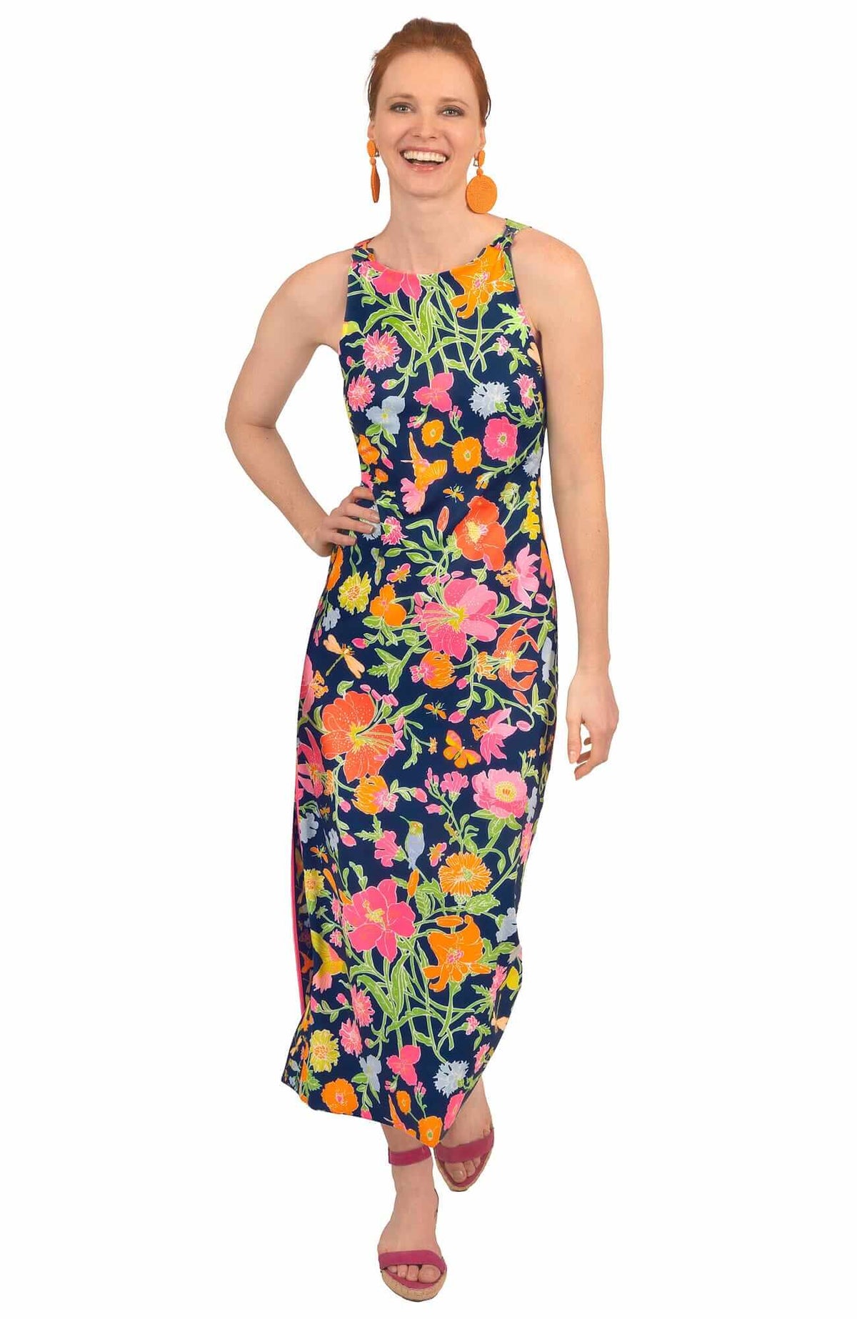 Jersey Slick Maxi Dress - Birds &amp; The Bees Navy