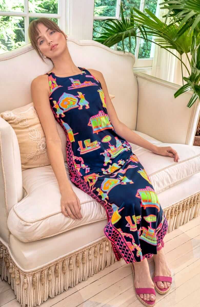 Jersey Slick Maxi Dress - Palanquin Party - Final Sale