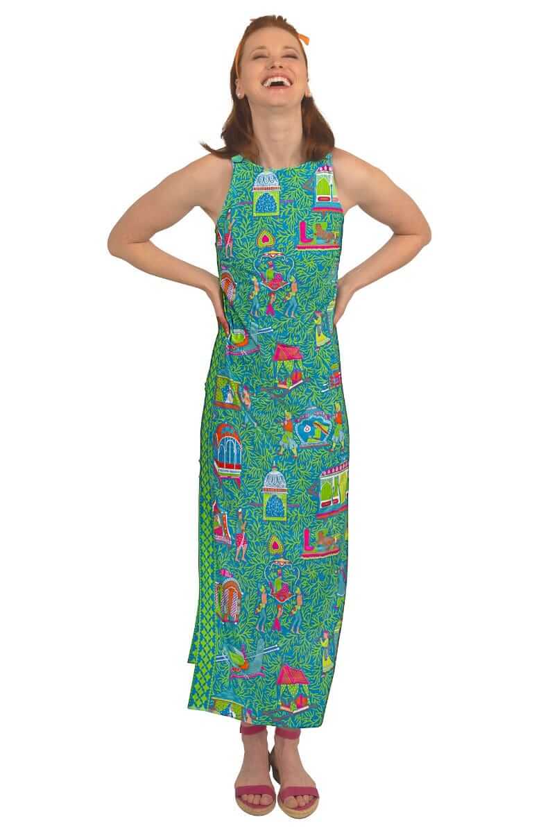 Jersey Slick Maxi Dress - Palanquin Party Turquoise