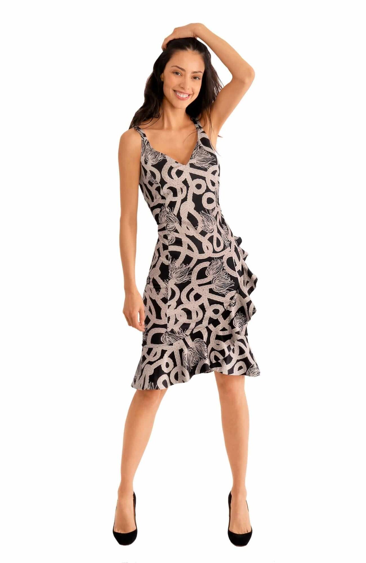 Jersey Slip Dress - Tassel Time - Final Sale Black