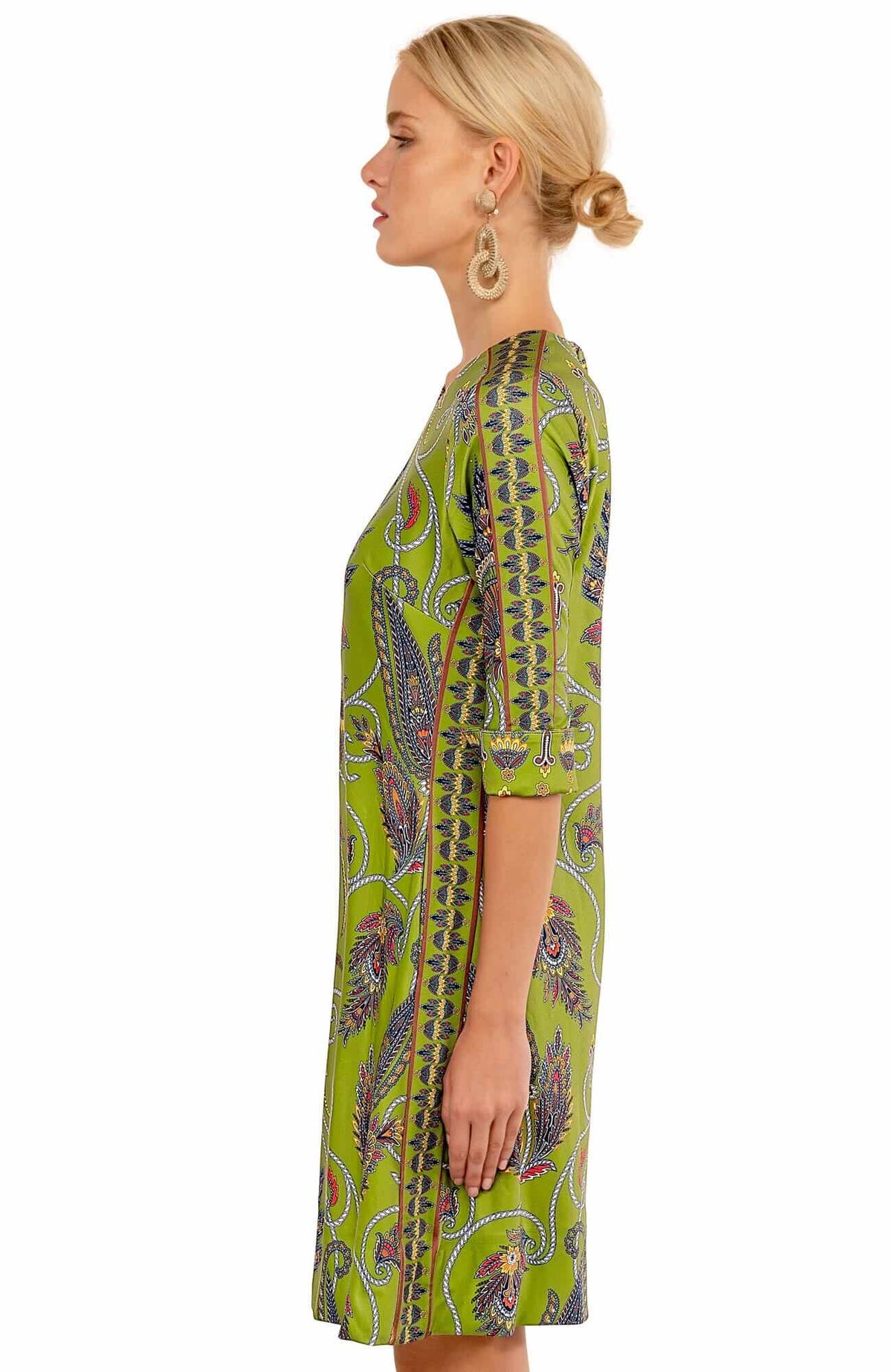 Jersey Swing Dress - Plume Green