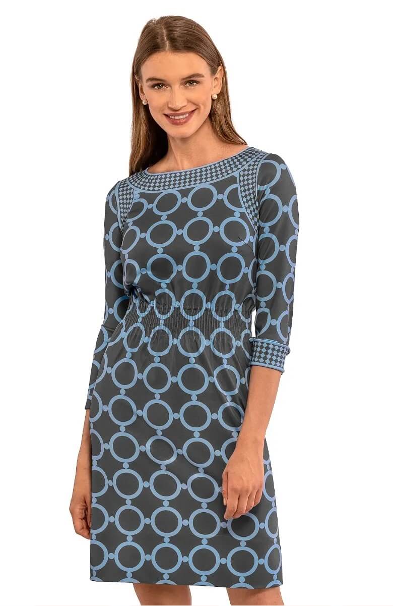 The Cinch Dress - Dip & Dot - Final Sale Gray