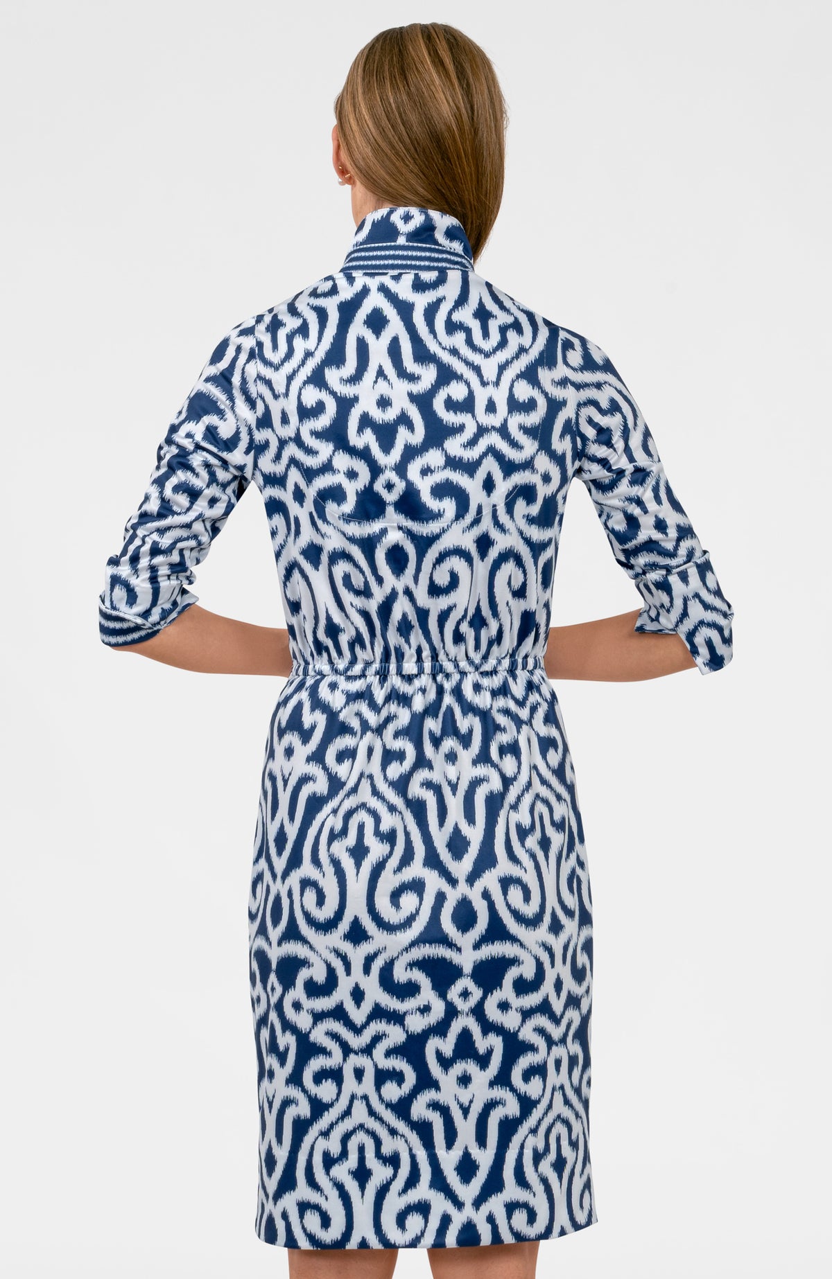 Twist & Shout Dress - Arabesque Navy