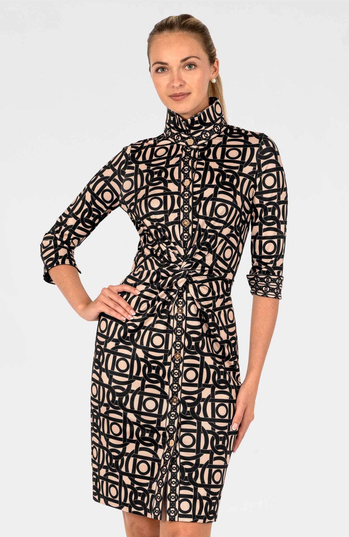 Twist & Shout Dress - Aubazine Black