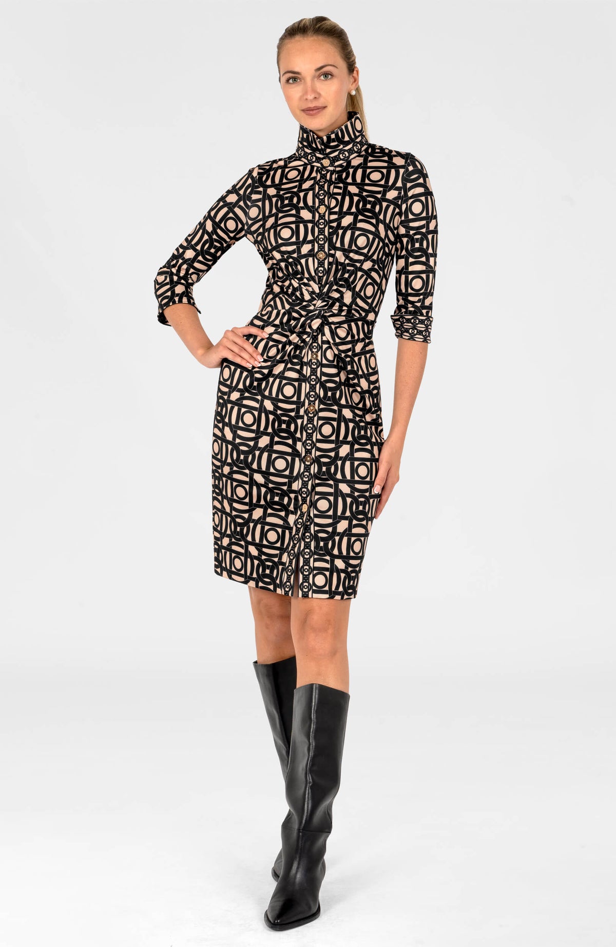 Twist & Shout Dress - Aubazine Black