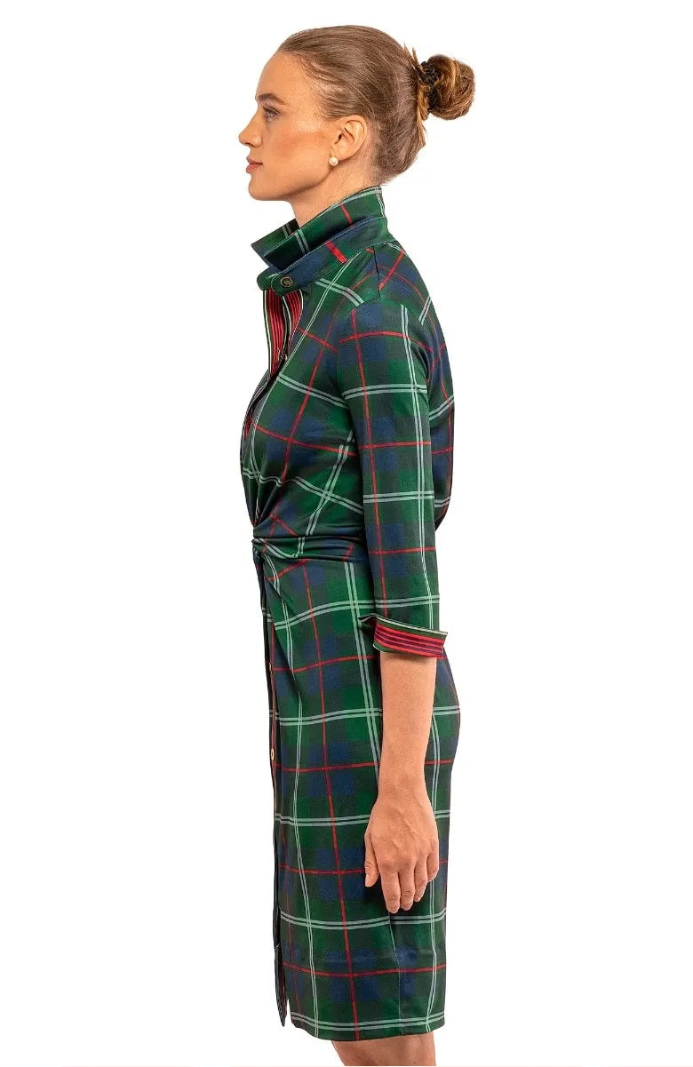 Twist &amp; Shout Dress - Middleton Plaid Green