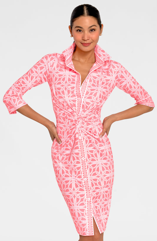 Twist & Shout Dress - Ring Toss Melon