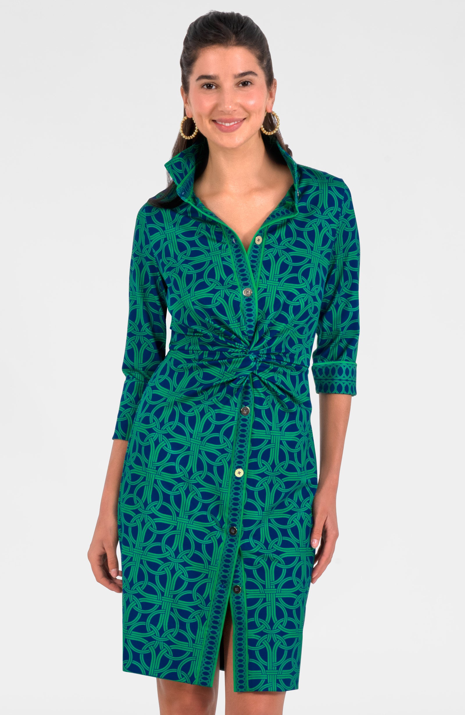 Twist & Shout Dress - Ring Toss Navy kelly